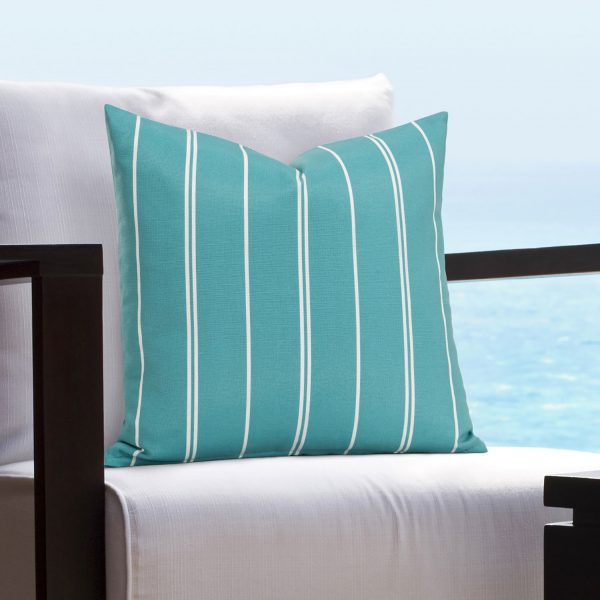 Beach Stripe Glass Pillow Cover