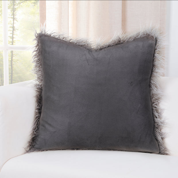Llama Charcoal Pillow Cover - The Futon Cover Company