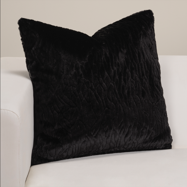 Black Panther Faux Fur Pillow Cover - The Futon Cover Company